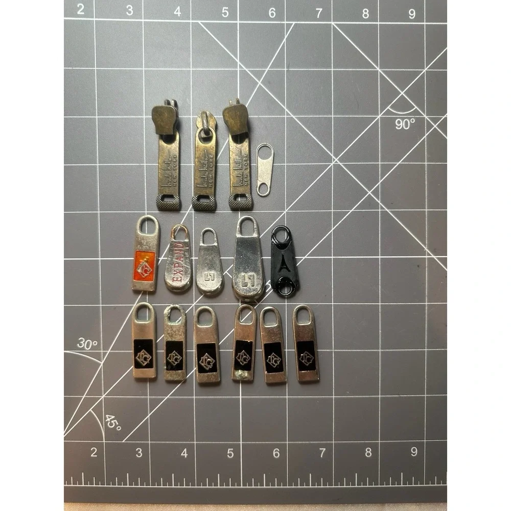 Vintage HOOKLESS New York Zipper Sliders Pulls Lot Antique 1920s-30s + Extras